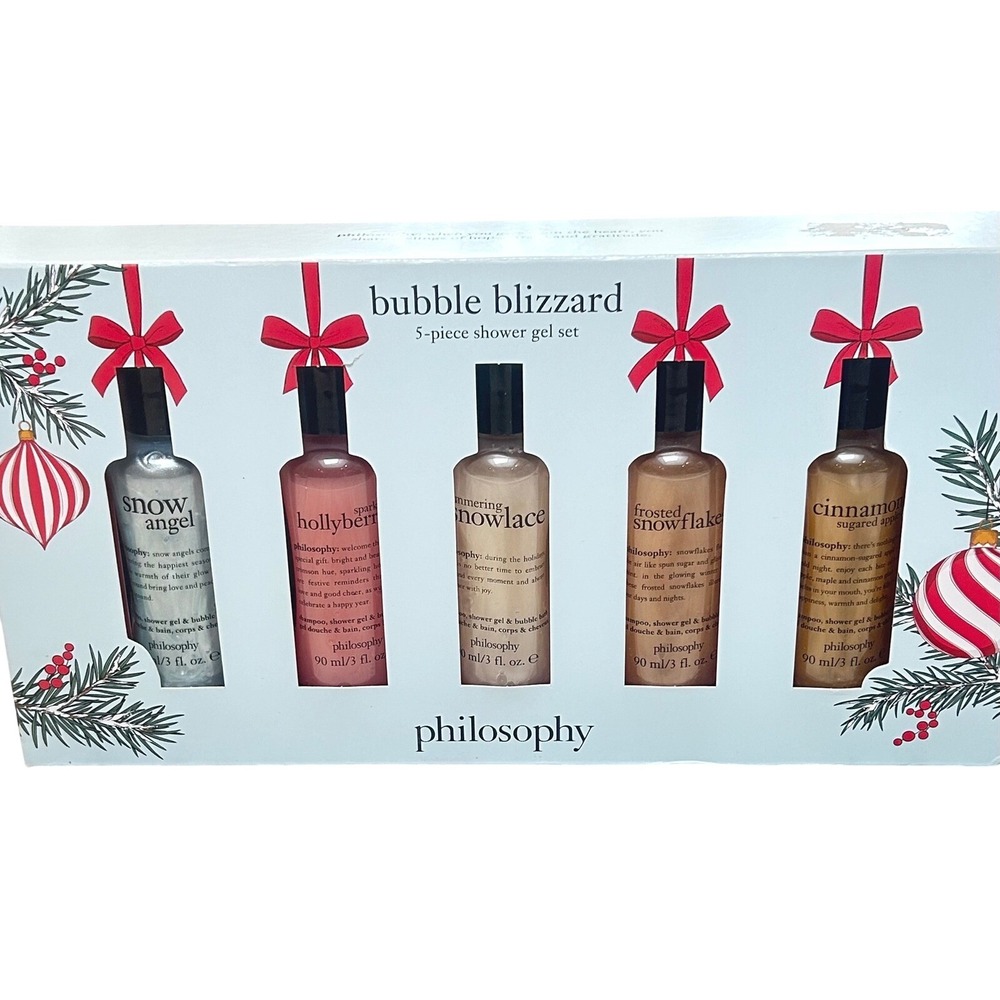 Philosophy Bubble Blizzard 5 Piece Shower Gel Set Holiday Scents